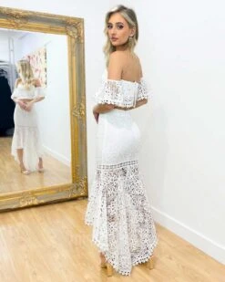 Celine Lace Set - White -Curvy Charm Store Celine Lace Set White 2