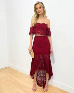 Celine Lace Set - Wine