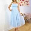 Charlotte Midi Dress - Light Blue 1 Charlotte Midi Dress - Light Blue -Curvy Charm Store Charlotte midi dress front light blue 58489979 264c 46b4 9db9 9a6fef900b68