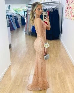 Comet Beaded Gown - Rose Gold 17 Comet Beaded Gown - Rose Gold -Curvy Charm Store Comet Beaded Gown Rose 8