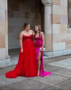 Theodora Embellished Corset Gown - Fuchsia 9 Theodora Embellished Corset Gown - Fuchsia -Curvy Charm Store Customer Picture Theodora Fuchsia