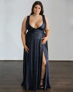 Lexa Stretch Shimmer Gown - Seafoam -Curvy Charm Store D0F022FE AAF1 42F8 8592 4C4DBBEB1360 1 201 a