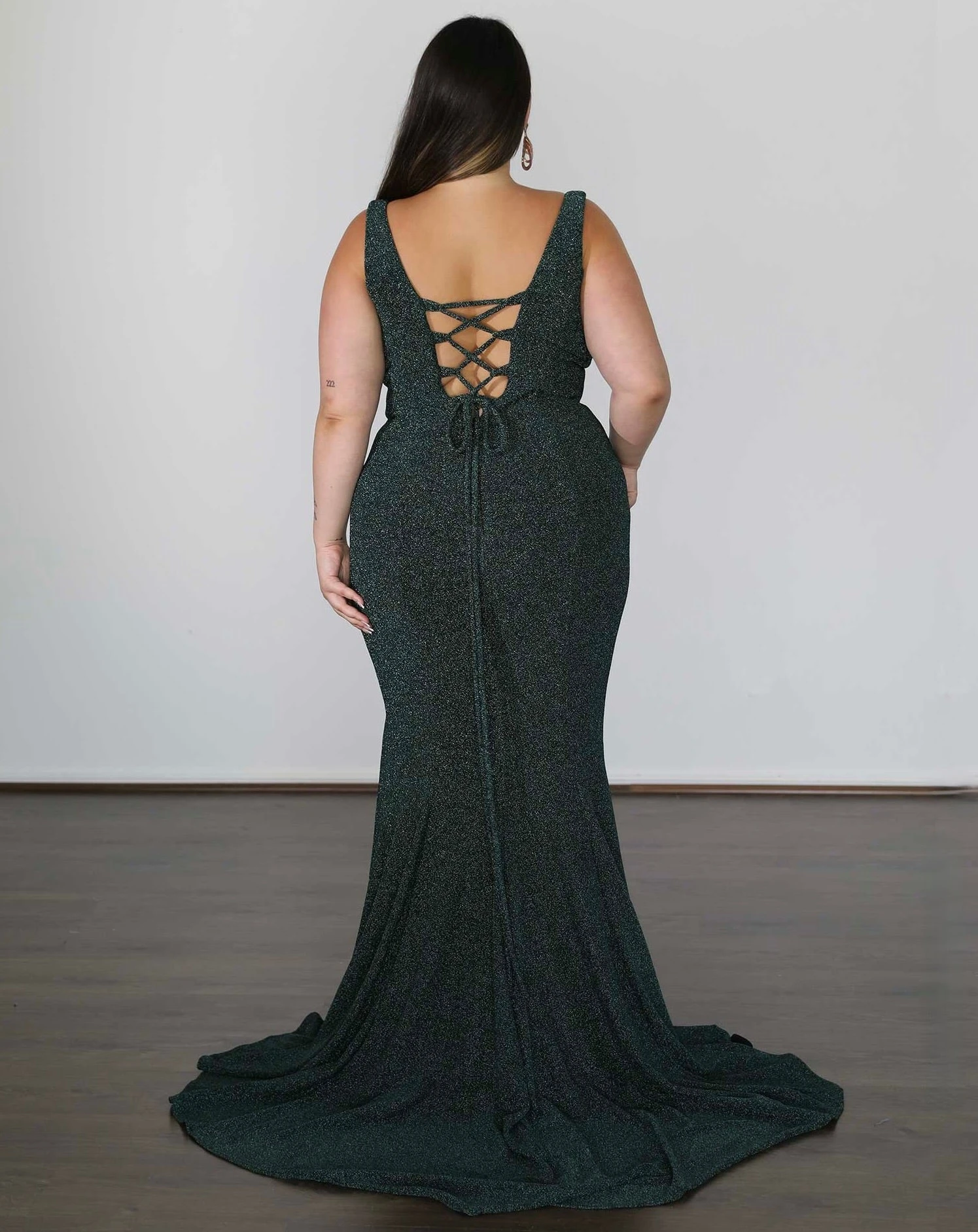 Lana Metallic Jersey Gown - Forest 5 Lana Metallic Jersey Gown - Forest - Image 3