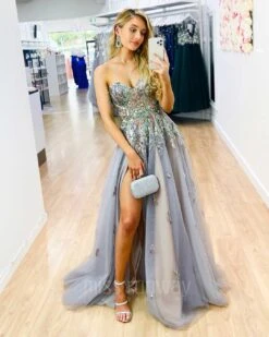 Delilah Beaded Gown - Lilac Multi -Curvy Charm Store Delhi Beaded Gown Lilac Multi 1