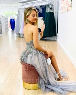 Delilah Beaded Gown - Lilac Multi -Curvy Charm Store Delhi Beaded Gown Lilac Multi 5