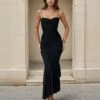 Demi Mesh Maxi Dress - Black 1 Demi Mesh Maxi Dress - Black -Curvy Charm Store Demi.maxi .black