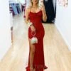 Divina Sequin Gown - Red -Curvy Charm Store Diva Sequin Gown Front Red