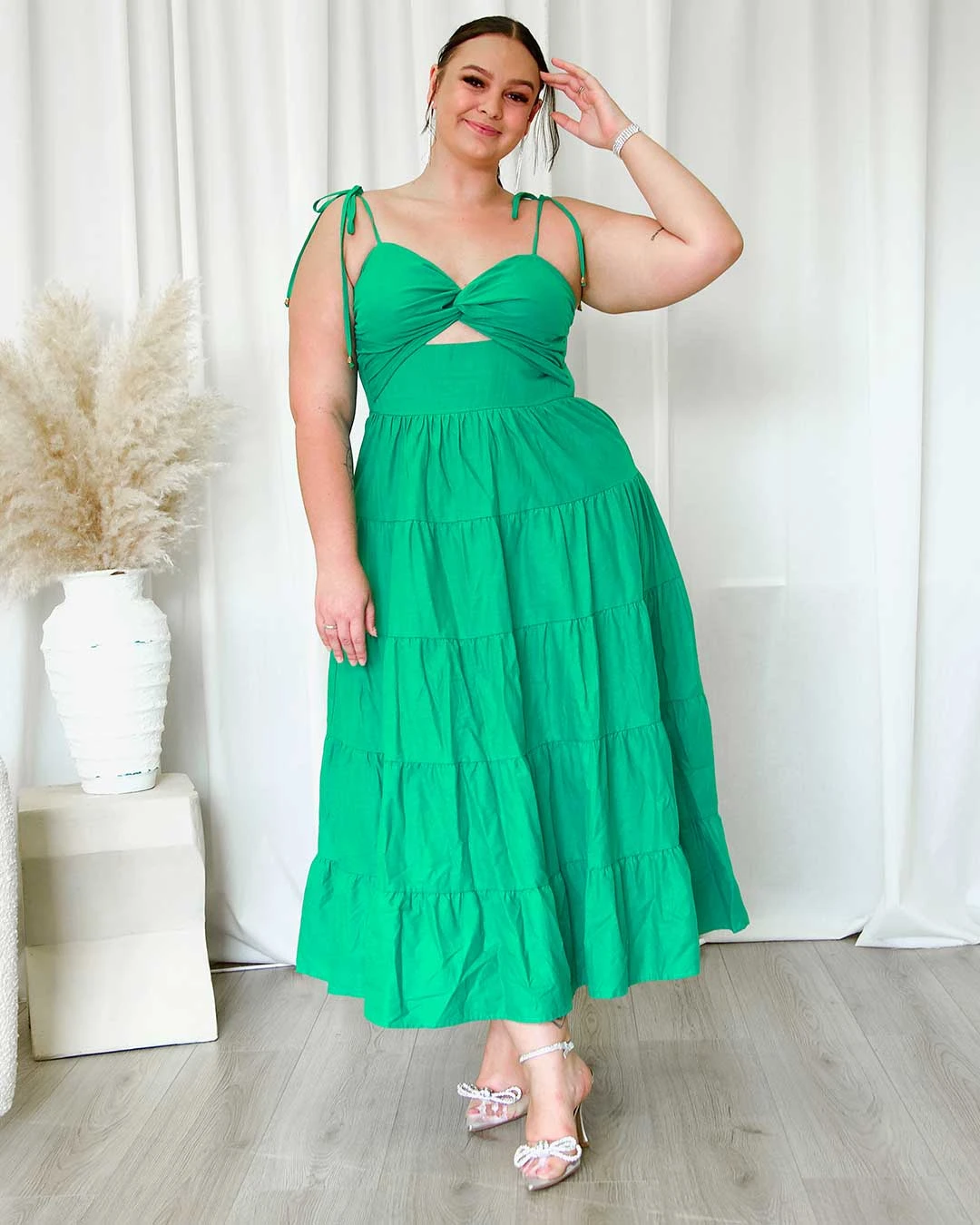 Dominique Maxi Dress - Green 8 Dominique Maxi Dress - Green - Image 6