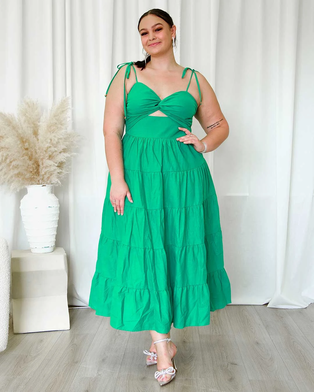 Dominique Maxi Dress - Green 4 Dominique Maxi Dress - Green - Image 2