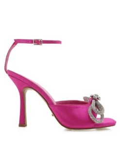 Elarni Diamante Heels - Fuschia -Curvy Charm Store Elarni Diamante Heels Side Fuschia