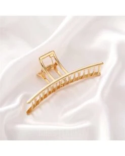 Ella Hair Claw Clip - Gold Metal -Curvy Charm Store Ella Hair Claw Clip Gold