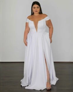 Belle Scuba Gown - White 14 Belle Scuba Gown - White -Curvy Charm Store F780ECD6 9ED2 4464 91E5 4A321C5E581F 1 201 a