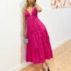 Gabby Maxi Dress - Hot Pink -Curvy Charm Store Gabby Maxi Dress Hot Pink 1
