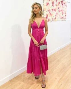 Gabby Maxi Dress - Hot Pink 13 Gabby Maxi Dress - Hot Pink -Curvy Charm Store Gabby Maxi Dress Hot Pink 5