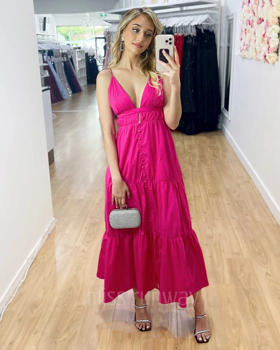 Gabby Maxi Dress - Hot Pink 10 Gabby Maxi Dress - Hot Pink - Image 8