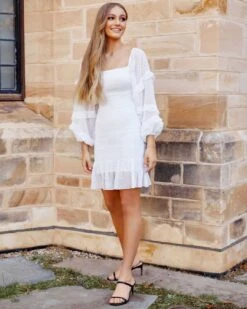 Gail Dress - White 13 Gail Dress - White -Curvy Charm Store Gail Dress Front 1 White