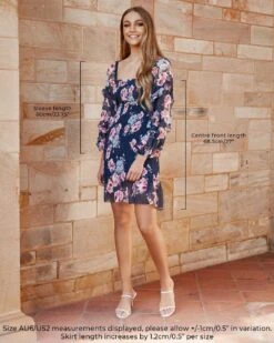 Gail Dress - Steel Blue 11 Gail Dress - Steel Blue -Curvy Charm Store Gail Floral Dress Measurements 1d37ae79 6495 43a2 869c 2a96b0e968c9