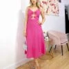 Giovanna Midi Dress - Pink 1 Giovanna Midi Dress - Pink -Curvy Charm Store Giovanna Midi Dress Front Pink d3c3cf66 f9c2 4c97 a838 98e8bdb80d63
