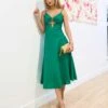 Giovanna Midi Dress - Green 2 Giovanna Midi Dress - Green -Curvy Charm Store Giovanna Midi Dress Green 1
