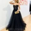 Hailey Tulle Glitter Gown - Black -Curvy Charm Store Hadley Tulle Glitter Gown Black 4