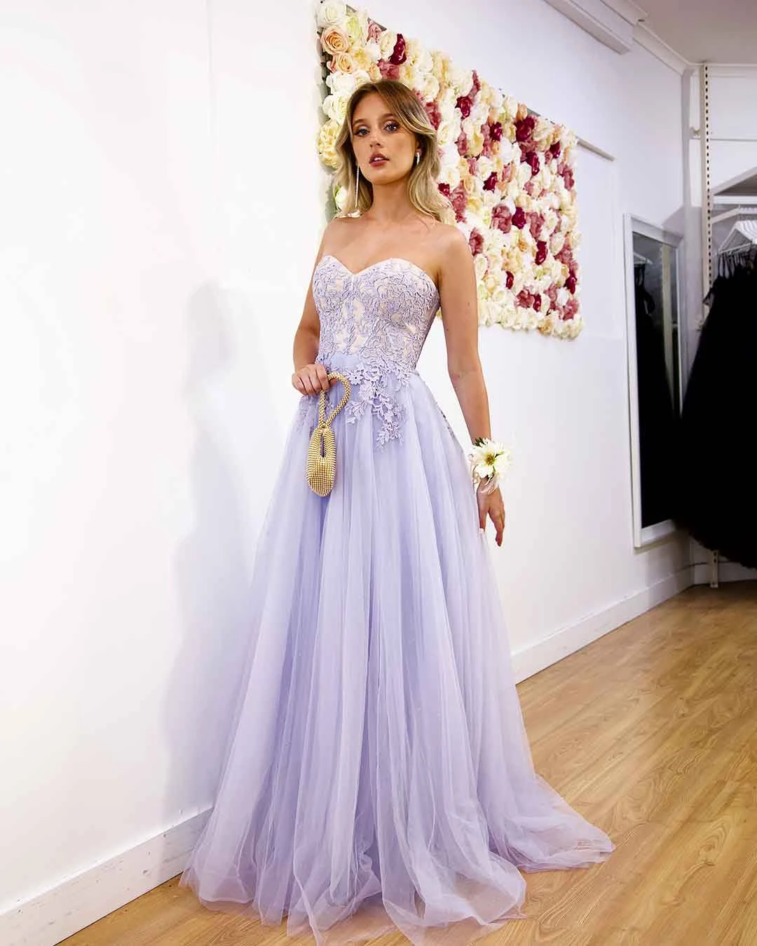 Hailey Tulle Glitter Gown - Lilac 7 Hailey Tulle Glitter Gown - Lilac - Image 5