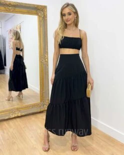 Heloise Top - Black -Curvy Charm Store Heloise Top Skirt Black 3