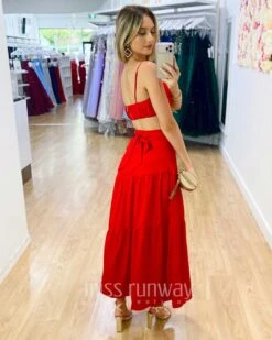 Heloise Top - Red -Curvy Charm Store Heloise Top and Skirt Red 6