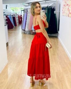 Heloise Top - Red -Curvy Charm Store Heloise Top and Skirt Red 7