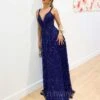 Isabella Beaded Gown - Navy -Curvy Charm Store Isabella Beaded Gown Navy 4