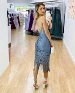 Khaleesi Lace Midi Dress - Mercury -Curvy Charm Store Khaleesi Lace Midi Dress Mercury 9