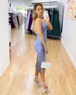 Khaleesi Lace Midi Dress - Periwinkle -Curvy Charm Store Khaleesi Lace Midi Dress Periwinkle 8