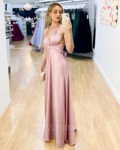 Kirsty Multi Wrap Dress - Blush -Curvy Charm Store Kirsty Multi Wrap Dress Blush 3