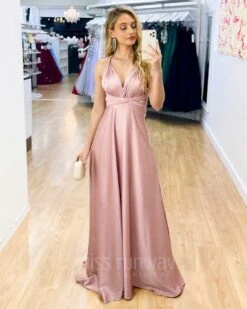 Kirsty Multi Wrap Dress - Blush -Curvy Charm Store Kirsty Multi Wrap Dress Blush 4