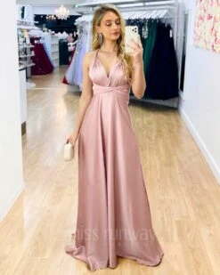 Kirsty Multi Wrap Dress - Blush -Curvy Charm Store Kirsty Multi Wrap Dress Blush 5