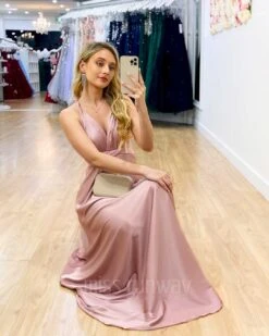 Kirsty Multi Wrap Dress - Blush -Curvy Charm Store Kirsty Multi Wrap Dress Blush 7