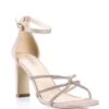 Kisha Diamante Heels - Blush -Curvy Charm Store Kisha Diamante Heels Side Front Blush