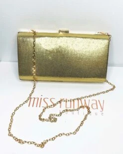 Fifi Evening Clutch - Gold -Curvy Charm Store LNS 0995