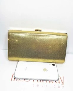 Fifi Evening Clutch - Gold -Curvy Charm Store LNS 0996