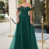 Liana Off Shoulder Corset Ball Gown - Emerald 2 Liana Off Shoulder Corset Ball Gown - Emerald -Curvy Charm Store Liana.green .Front