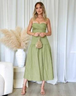 Martha Maxi Dress - Pistachio