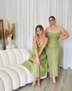 Martha Maxi Dress - Pistachio -Curvy Charm Store Martha Maxi Dress Sitting Paige Kiara 5 Pistachio