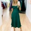 Masie Midi Dress - Forest Green 2 Masie Midi Dress - Forest Green -Curvy Charm Store Masie Midi Dress FOREST GREEN 1