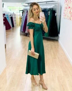 Masie Midi Dress - Forest Green -Curvy Charm Store Masie Midi Dress FOREST GREEN 4