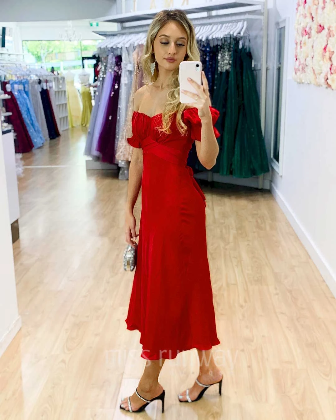 Masie Midi Dress - Red 5 Masie Midi Dress - Red - Image 3