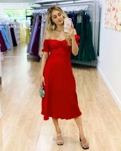 Masie Midi Dress - Red 12 Masie Midi Dress - Red -Curvy Charm Store Masie Midi Dress Red 4