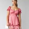 Masie Playsuit - Rose -Curvy Charm Store Masie Playsuit Front Close Mauve