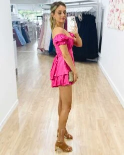 Masie Playsuit - Hot Pink -Curvy Charm Store Masie Playsuit P3