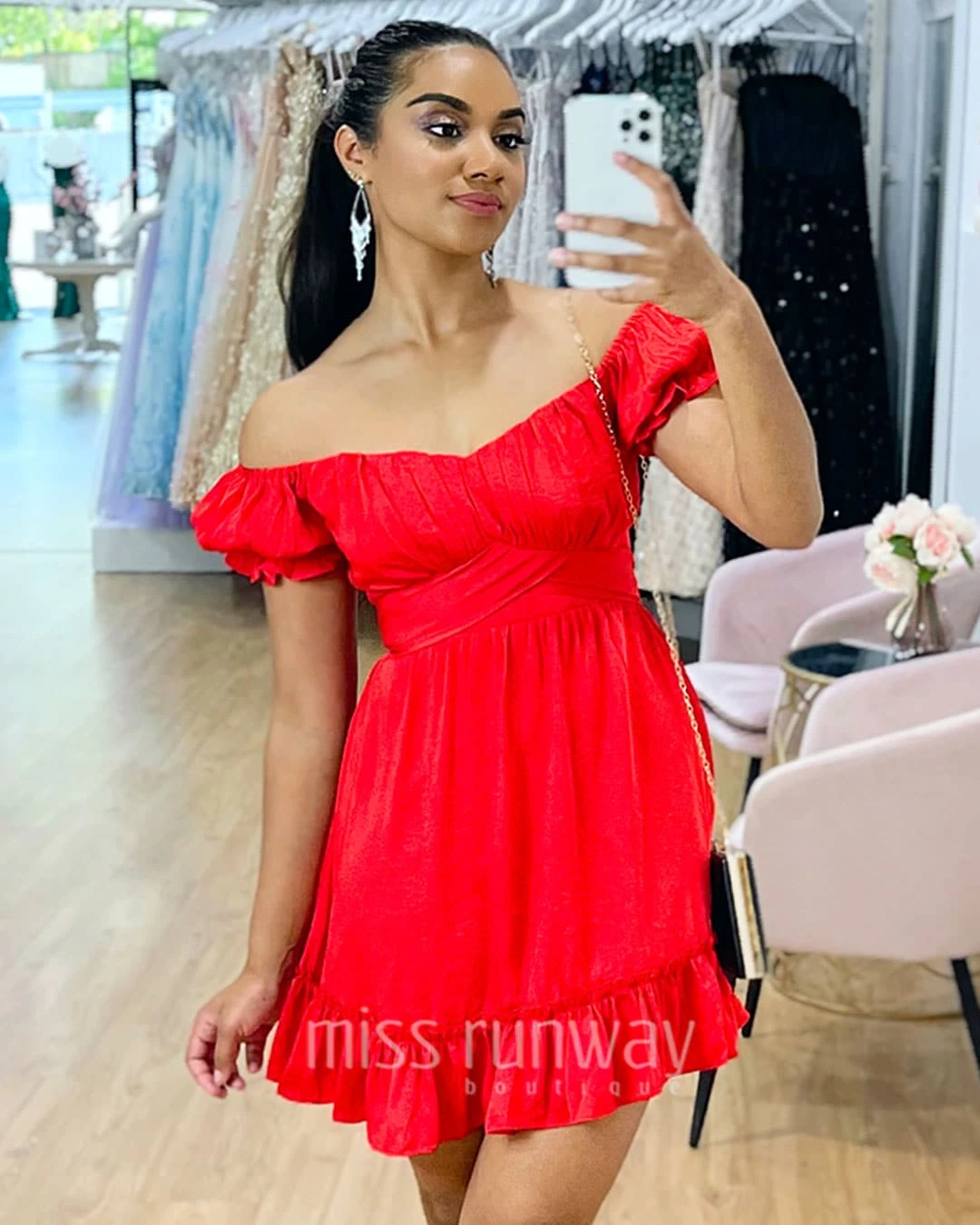 Masie Mini Dress - Red 6 Masie Mini Dress - Red - Image 4