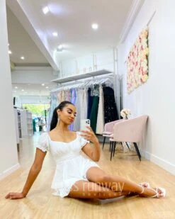 Masie Playsuit - White -Curvy Charm Store Masie playsuit white feature3