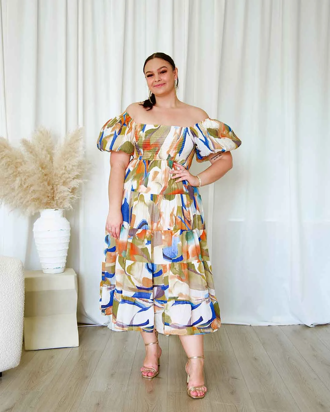 Mathilde Print Maxi Dress - Blue Multi 8 Mathilde Print Maxi Dress - Blue Multi - Image 6